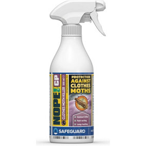 NOPE CP Moth Killer Spray (500ml) Fast acting, Odourless, Long-lasting Moth Repellent for Home, Wardrobe and Carpets. HSE Approved
