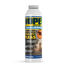 NOPE Flea Killer Powder for Pet Bedding and other Soft Furnishings, x 1 Pack, Fast-Acting Home Flea Treatment, HSE-registered
