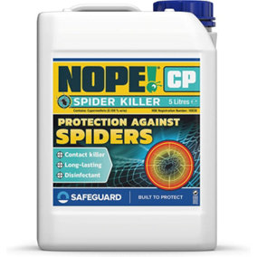 NOPE Spider Killer Repellent - Kills on Contact. For all types of Spiders. HSE Approved, Odourless for Indoor and Outdoor use - 5L
