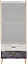 Nordic 2 Door 2 Drawer Wardrobe - L55.5 x W76.5 x H182.5 cm - White/Distressed Effect