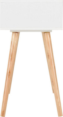 Nordic 3 Drawer Console Table in White Distressed Effect