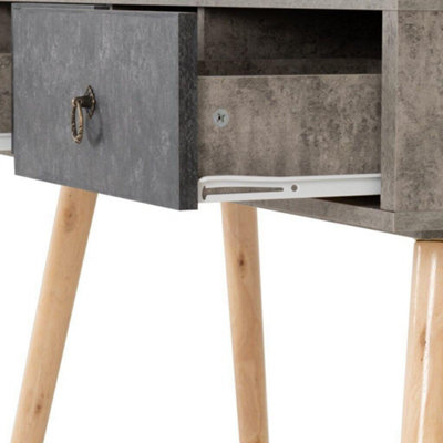 Nordic 3 Drawer Occasional Console Table in Charcoal Effect