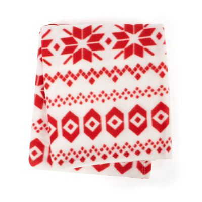 Nordic Blanket Fleece Throw Over Bed Soft Warm Star