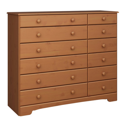 Nordic Chest of Drawers 6+6 Drawers, Cherry DIY at B&Q