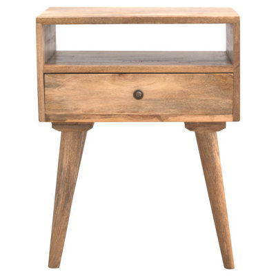 Nordic Designed Bedside with 1 Drawer and Open Slot