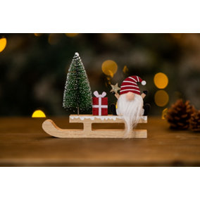 Nordic Gonk Santa Sleigh Christmas Decoration