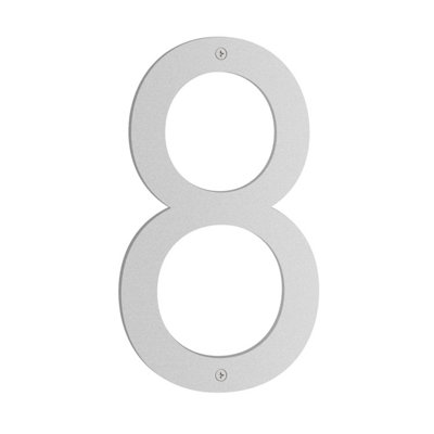 NORDIC - House Number 8. Matt grey. Height 230 mm. Complete.