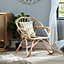 Nordic Indoor Rattan Chair in Natural (H)84cm x (W)83cm x (D)72cm