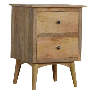 Nordic Style 2 Drawer Bedside Table