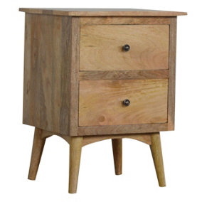 Nordic Style 2 Drawer Bedside Table