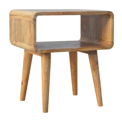 Nordic Style Curved Open Bedside with One Compartment