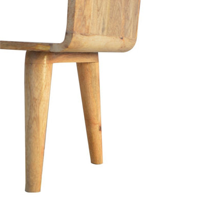 Nordic Style Curved Open Bedside with One Compartment