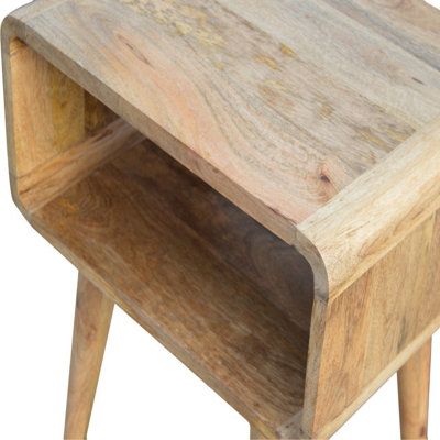 Nordic Style Curved Open Bedside with One Compartment
