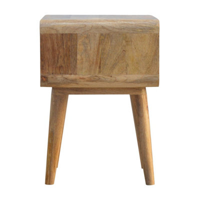 Nordic Style Curved Open Bedside with One Compartment