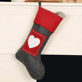 Nordic Style Love Heart Xmas Gift Decoration Christmas Stocking