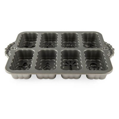 Nordic Ware Silver Holiday Mini Loaves Pan