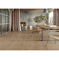 Nordica Light Wood Effect 150mm x 600mm Porcelain Wall & Floor Tiles (Pack of 16 w/ Coverage of 1.44m2)