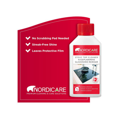 Nordicare Hob Cleaner 500ml for Glass Ceramic and Induction Hobs Stove ...