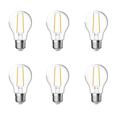 Nordlux AClass E27 Long Life Light Bulb in Clear 6 Pack DIY at B&Q