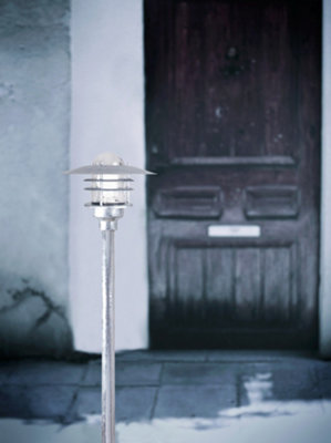 Nordlux Agger Outdoor Patio Terrace Garden Light In Galvanized (Height) 83cm