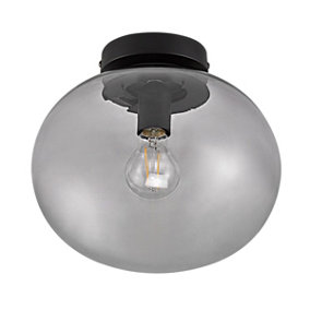 Nordlux Alton Globe Ceiling Light Black, E27