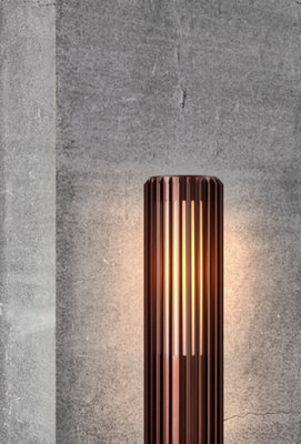 Nordlux Aludra 45 Garden Light Brown Metallic Aluminium Outdoor Dimmable Decorative Lamp (H) 45cm