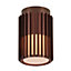 Nordlux Aludra Ceiling Light Brown Metallic Aluminium Outdoor Garden Dimmable Flush Lamp (H) 18.8cm