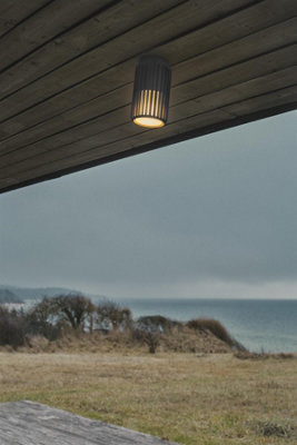 Nordlux Aludra Ceiling Light Seaside Outdoor Lighting in Anthracite 18.8cm Tall