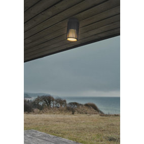 Nordlux Aludra Ceiling Light Seaside Outdoor Lighting in Anthracite 18.8cm Tall