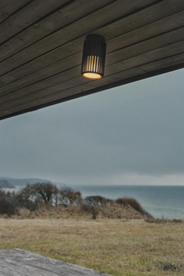 Nordlux Aludra Ceiling Light Seaside Outdoor Lighting in Black 18.8cm Tall