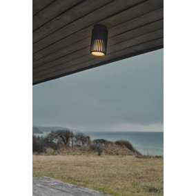 Nordlux Aludra Ceiling Light Seaside Outdoor Lighting in Black 18.8cm Tall
