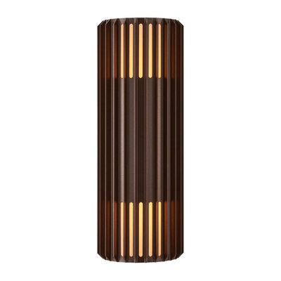 Nordlux Aludra Double Wall Light Seaside Outdoor Lighting in Brown Metallic