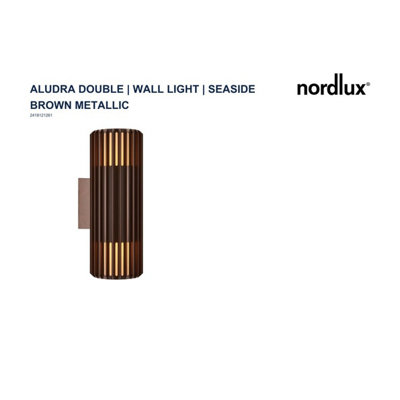 Nordlux Aludra Double Wall Light Seaside Outdoor Lighting in Brown