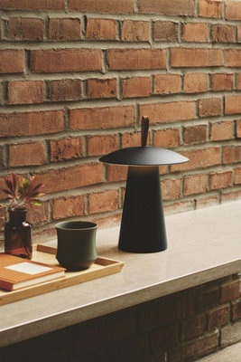 Nordlux Ara To-Go 2 Battery Portable Outdoor Garden Light in Black 29.8cm Tall