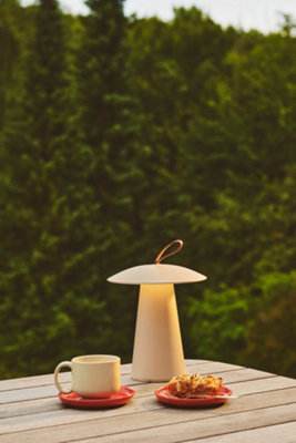 Nordlux Ara To-Go 2 Outdoor Patio Terrace Garden Battery Light In Sanded (Diam) 19.7cm