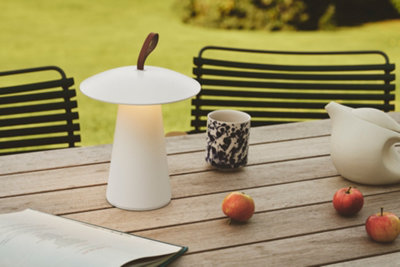 Nordlux Ara To-Go 2 Outdoor Patio Terrace Garden Battery Light In White (Diam) 19.7cm