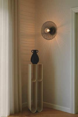 Nordlux Beroni Indoor Living Dining Kitchen Bedroom Ceiling Light In Black (Diam) 40.3cm