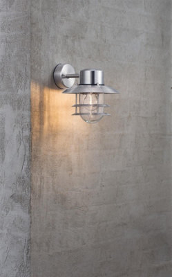 Nordlux Blokhus Down Outdoor Driveway Seaside Wall Light in Galvanized