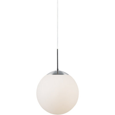 Nordlux Cafe 20 Indoor Dining Kitchen Hallway Pendant Ceiling Light in Opal White (Diam) 20cm