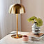 Nordlux Cera Indoor Living Dining Bedroom Metal Table Lamp in Brass (Diam) 24cm