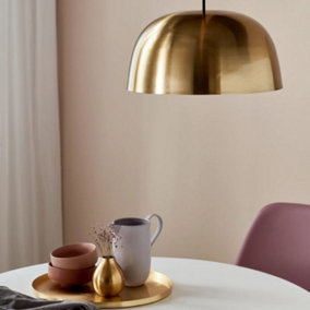 Nordlux Cera Indoor Living Dining Metal Pendant Ceiling Light in Brass (Diam) 21.5cm