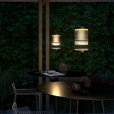 Nordlux Coupar Outdoor Patio Terrace Garden Pendant Light in Black (Diam) 13cm