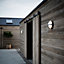 Nordlux Cross Outdoor Patio Terrace Aluminium Wall Light in Black (Diam) 13cm