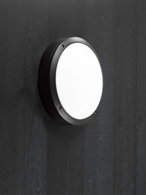 Nordlux Desi 28 Outdoor Terrace Ceiling Light in Black 27.5cm Diameter