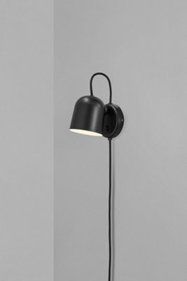 Nordlux DFTP Angle GU10 Indoor Bedroom Living Dining Hallway Wall Light In Black (Height) 19.1cm