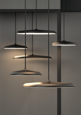 Nordlux DFTP Artist 25 Indoor Dining Living Kitchen Hallway Pendant In Black (Diam) 25cm