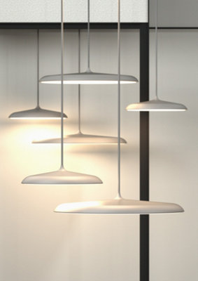 Nordlux DFTP Artist 25 Indoor Dining Living Kitchen Hallway Pendant In Grey (Diam) 25cm