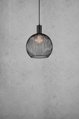 Nordlux DFTP Aver 30 Indoor Dining Living Kitchen Hallway Pendant In Black (Diam) 30cm