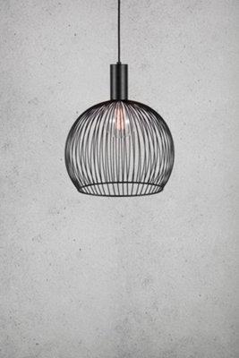 Nordlux DFTP Aver 40 Indoor Dining Living Kitchen Hallway Pendant In Black (Diam) 40cm