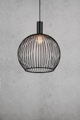 Nordlux DFTP Aver 50 Indoor Dining Living Kitchen Hallway Pendant In Black (Diam) 50cm